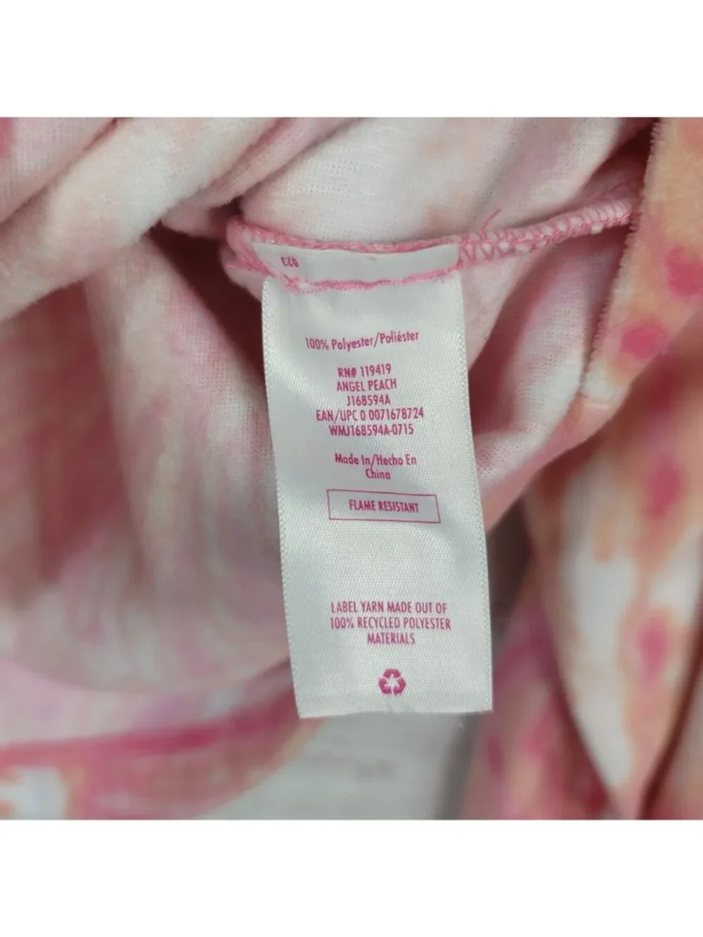 Justice Girls Fleece Pajama Set Pink Medium Tie Dye Hood Joggers Long Sleeves